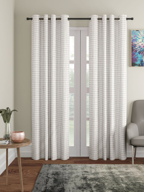 

KLOTTHE Off-White Set of 2 Long Door Curtains