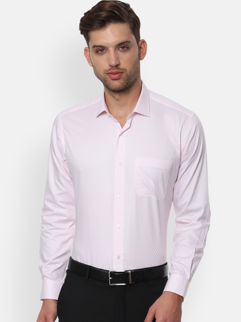 

Van Heusen Men Pink Regular Fit Printed Formal Shirt