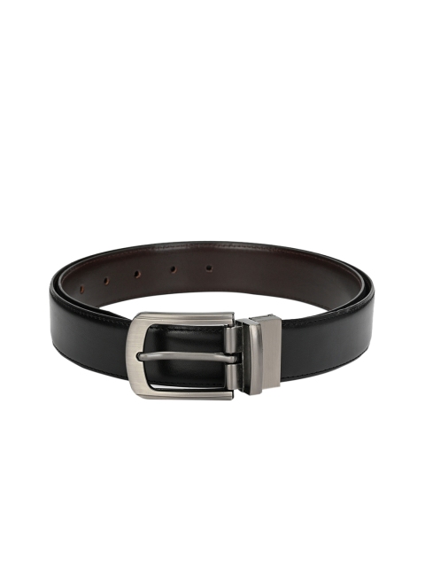 

Calvadoss Men Black & Brown Textured Reversible Belt