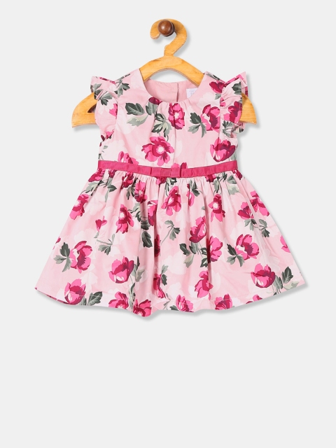 

The Childrens Place Girls Pink Printed Fit and Flare Dress