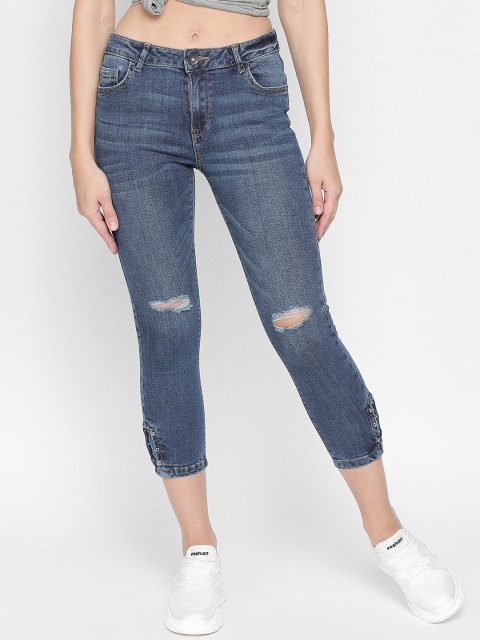

SF JEANS by Pantaloons Women Blue Skinny Fit Mid-Rise Slash Knee Stretchable Jeans