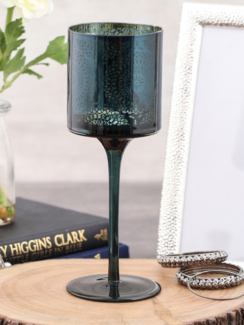 

Pure Home and Living Teal Green Candle Holder With Stem