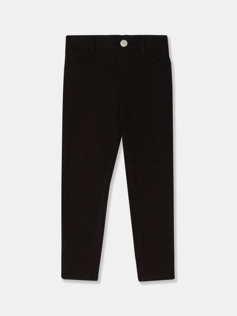 

The Childrens Place Girls Black Solid Treggings