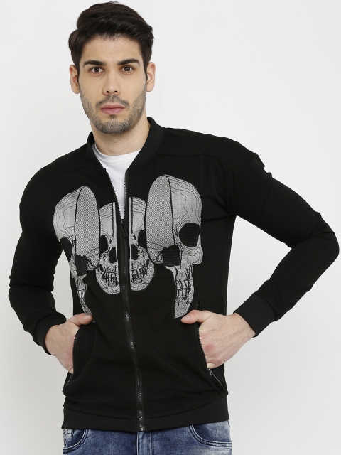 

Rex Straut Jeans Men Black Printed Bomber