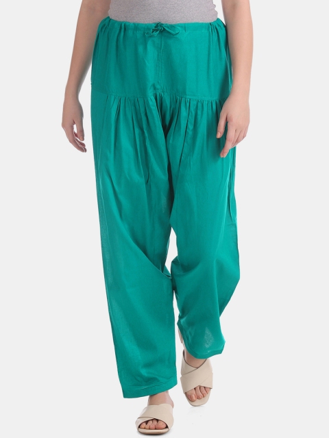 

Karigari Women Sea Green Solid High-Rise Salwar