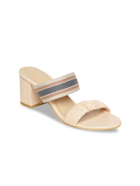 

Monrow Women Beige Striped Heels
