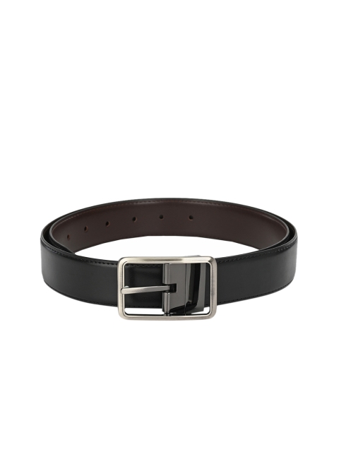 

Calvadoss Men Black & Brown Textured Reversible Belt