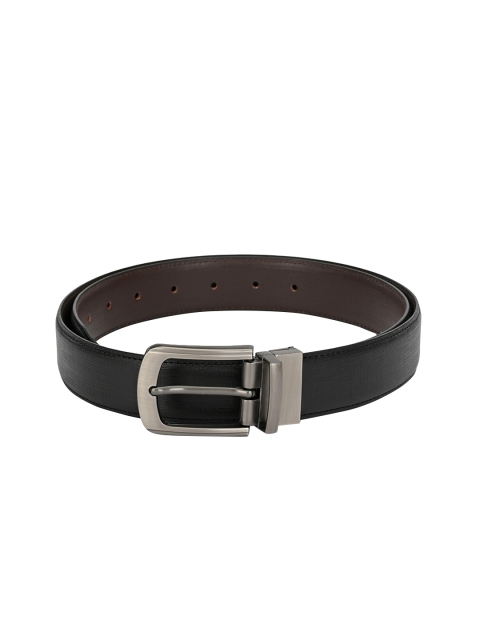 

Calvadoss Men Black & Brown Textured Reversible Belt