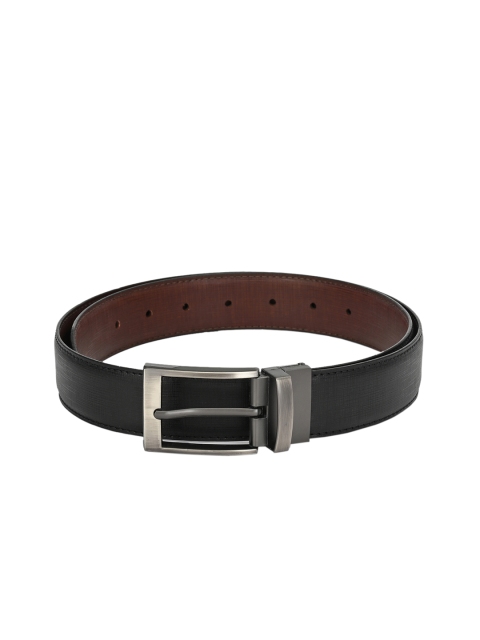 

Calvadoss Men Black & Brown Reversible Textured Belt