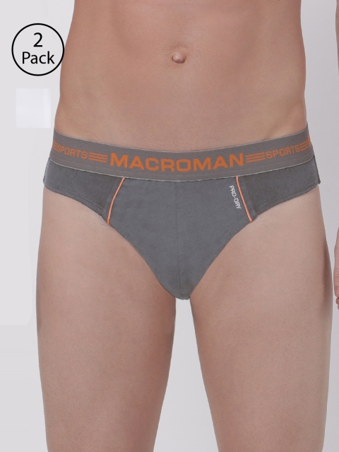 

Macroman M-Series Men Pack of 2 Assorted Pure Cotton Basic Briefs