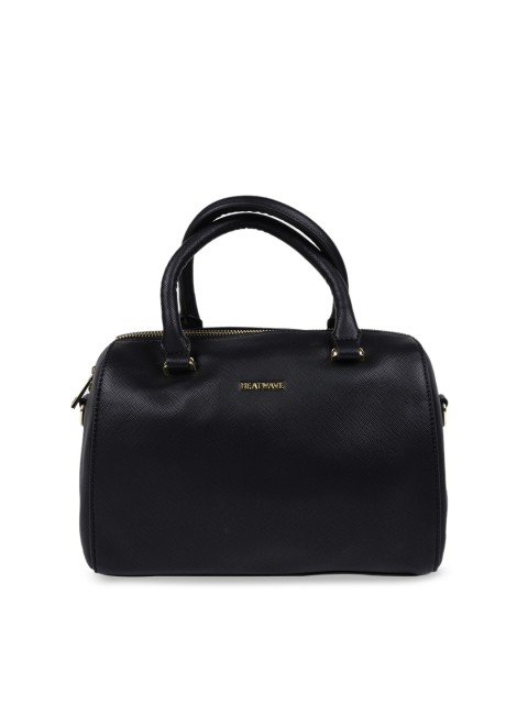 

HEATWAVE Black Solid Handheld Bag