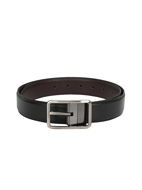 

Calvadoss Men Black & Brown Textured Reversible Belt