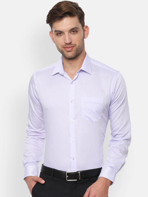

Van Heusen Men Lavender Regular Fit Solid Formal Shirt