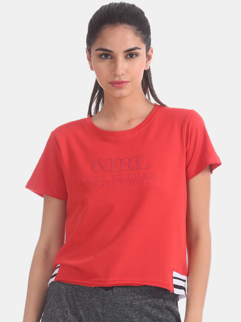 

Cherokee Women Red Printed Pure Cotton Top