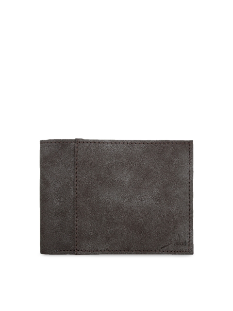

yelloe Men Brown Solid Two Fold Wallet