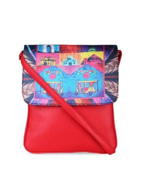 

Vivinkaa Red Printed Sling Bag