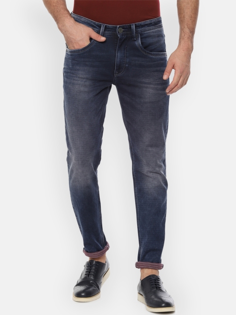 

V Dot Men Navy Blue Skinny Fit Mid-Rise Clean Look Stretchable Jeans