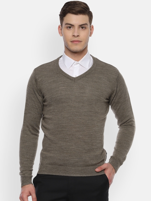 

Van Heusen Men Grey Solid Pullover Sweater
