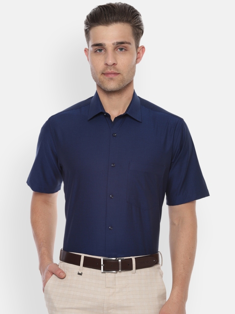 

Van Heusen Men Navy Blue Regular Fit Printed Formal Shirt