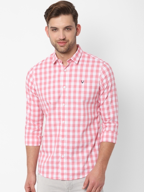 

Allen Solly Sport Men Pink White Regular Fit Checked Casual Shirt