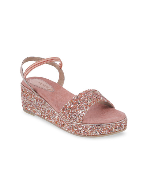 

Mochi Girls Pink Embellished Wedges