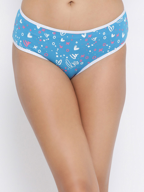 

Clovia Women Blue & White Printed Mid-Rise Hipster Briefs PN3383A03S