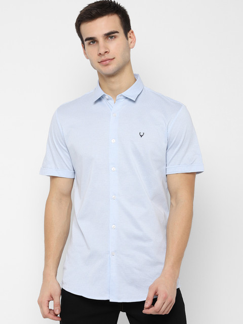 

Allen Solly Men Blue Slim Fit Striped Casual Shirt