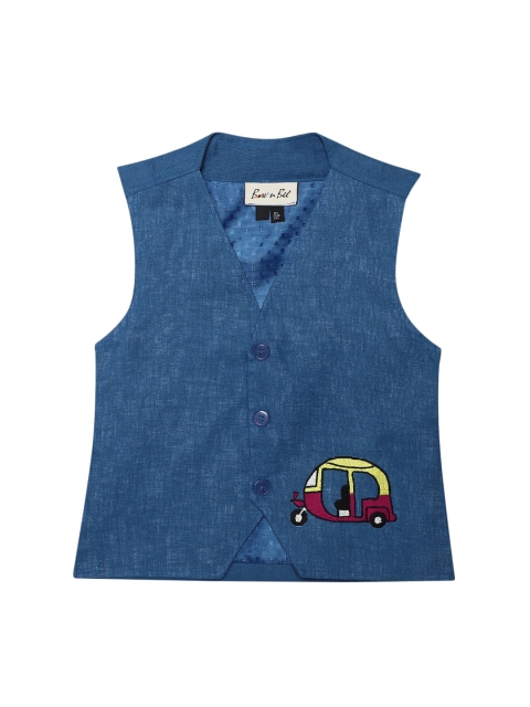 

BownBee Boys Blue Solid Waistcoat