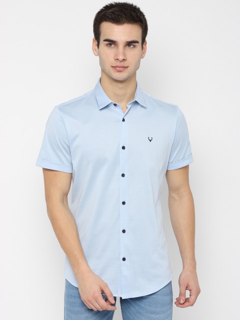 

Allen Solly Men Blue Slim Fit Solid Casual Shirt
