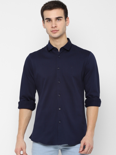 

Allen Solly Men Navy Blue Slim Fit Solid Casual Shirt