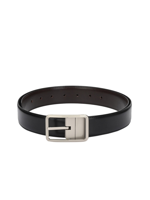 

Calvadoss Men Black & Brown Textured Reversible Belt