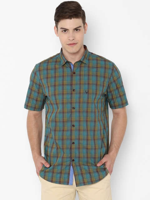 

Allen Solly Men Blue Slim Fit Checked Casual Shirt