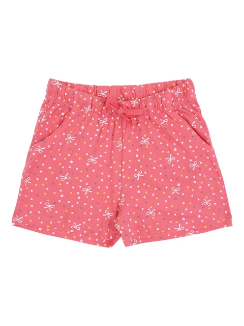

Pantaloons Junior Girls Pink Printed Regular Fit Hot Pants