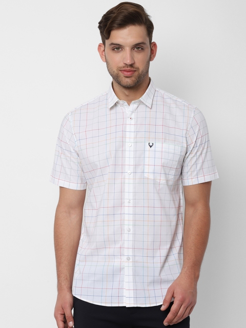 

Allen Solly Men White Checked Slim Fit Casual Shirt