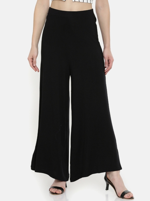 

Bitz Women Black Solid Flared Palazzos