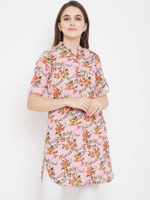 

Ruhaan's Womens Pink Printed Tunic