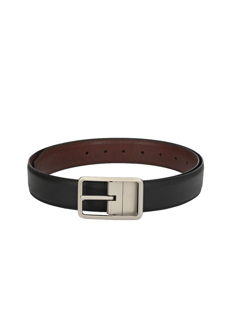 

Calvadoss Men Black & Brown Textured Reversible Belt