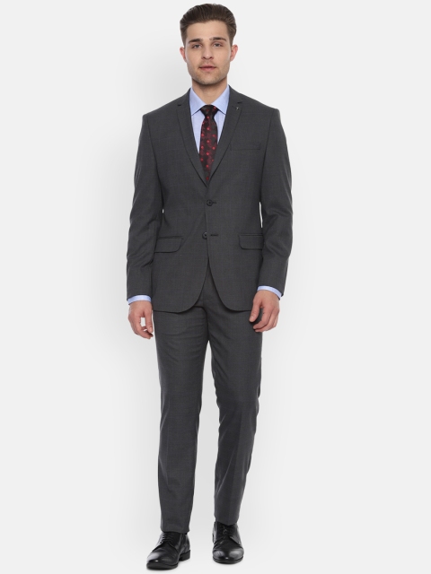 

Van Heusen Men Grey Checked Slim Fit Two Piece Suit