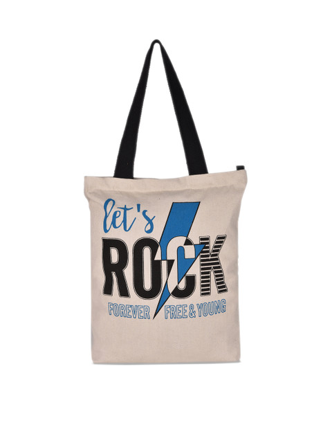 

Pick Pocket Off-White & Black Printed Tote Bag
