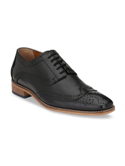 

Delize Men Black Solid Formal Leather Brogues