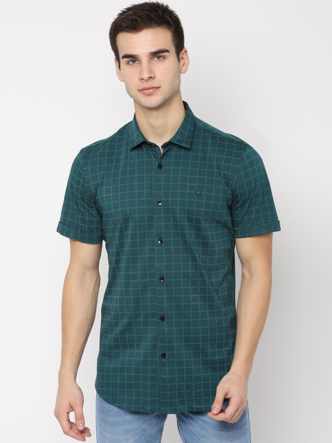 

Allen Solly Men Green Slim Fit Checked Casual Shirt