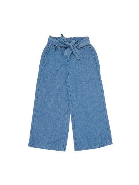 

Pantaloons Junior Girls Blue Flared Mid-Rise Clean Look Jeans