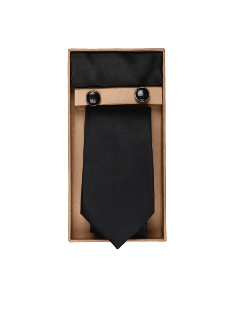 

Blacksmith Men Black Solid Accessory Gift Set