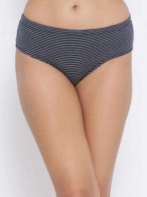 

Clovia Women Navy Blue & White Striped Mid-Rise Hipster Briefs PN2855X08S