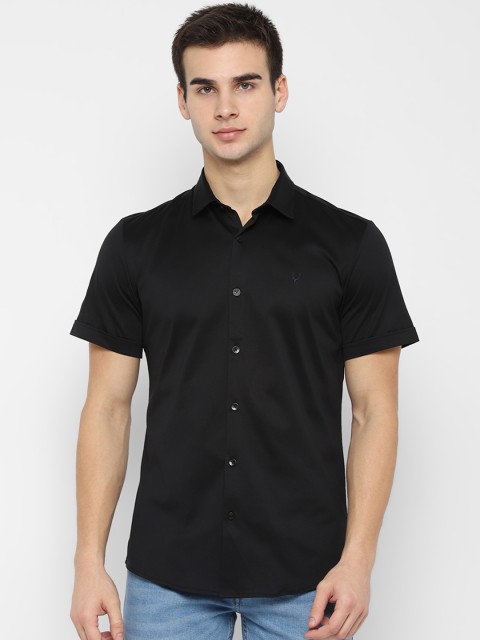 

Allen Solly Men Black Slim Fit Solid Casual Shirt