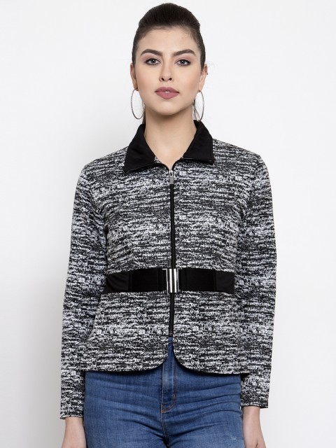 

armure Women Black Printed Lightweight Tailored Jacket