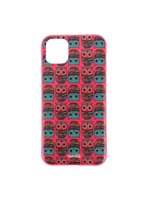 

Chumbak Pink & Blue Printed iPhone XI Pro Mobile Case Cover