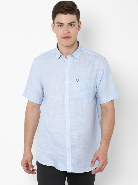 

Allen Solly Men Blue Slim Fit Solid Casual Shirt