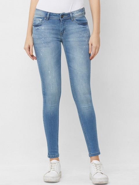

109F Women Blue Regular Fit Mid-Rise Clean Look Jeans