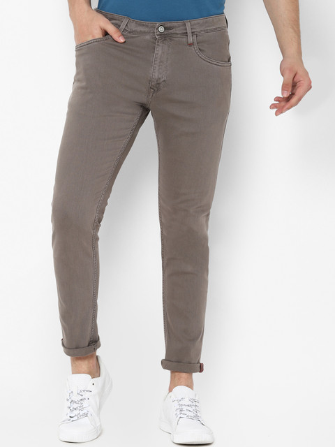

Solly Jeans Co. Men Taupe Slim Fit Mid-Rise Clean Look Stretchable Jeans